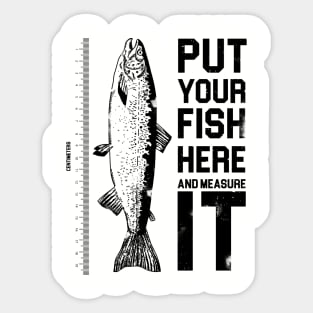 Amazing fish-sized t-shirt ideal for big fisherman Sticker